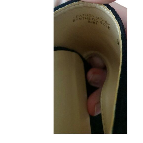 Sophia Milano Italian Suede Slip-on Sandals Black Size 9 - Picture 9 of 10